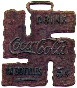 A Coca-Cola key fob introduced in the 1920s - Public Domain