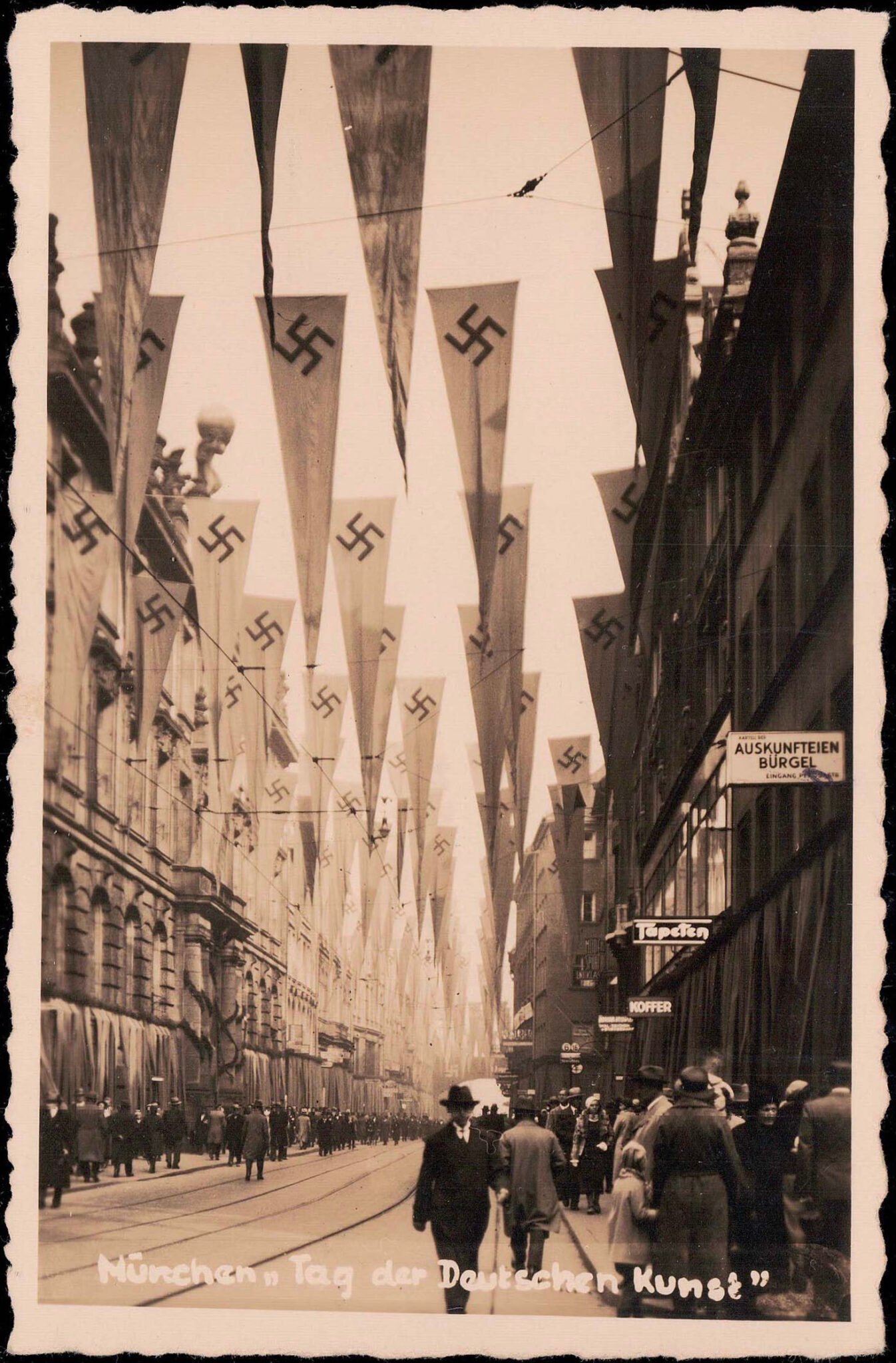 A postcard displaying the Munich 'Day of Art' in Nazi Germany - Public Domain