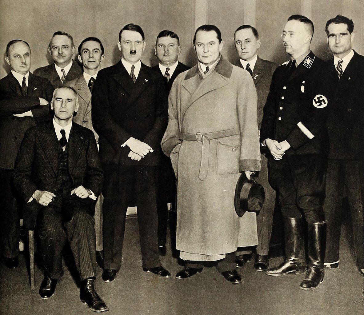 The veneer of respectability of Hitler's conservative cabinent on being appointed Chancellor on January 30th 1933 - Public Domain