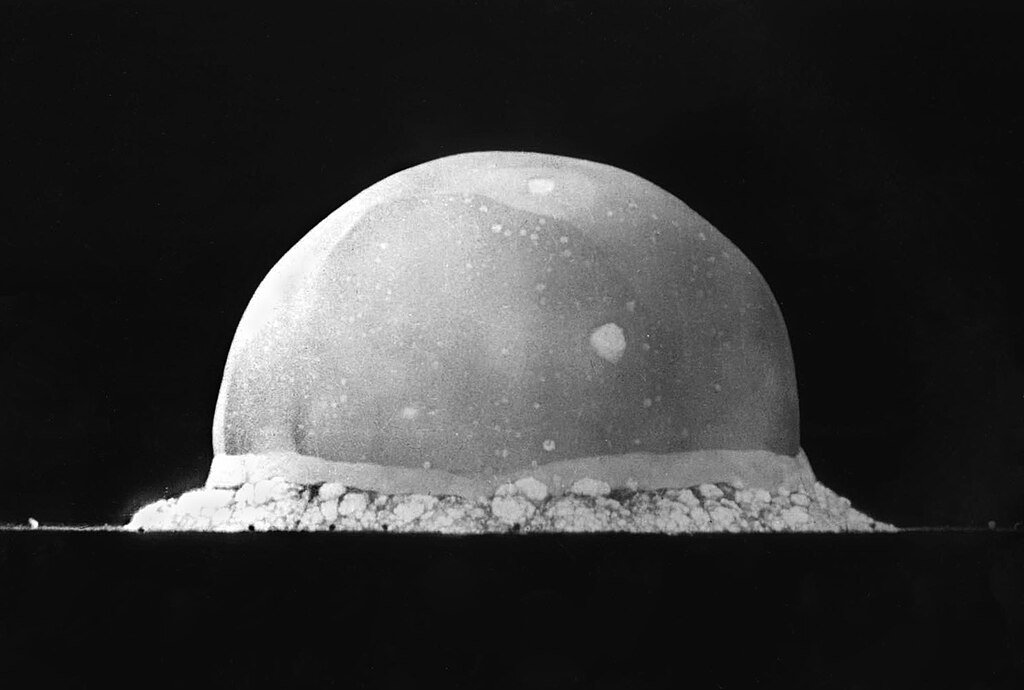 The successful Trinity test - 0.016 seconds after explosion (July 16th 1945) - Public Domain
