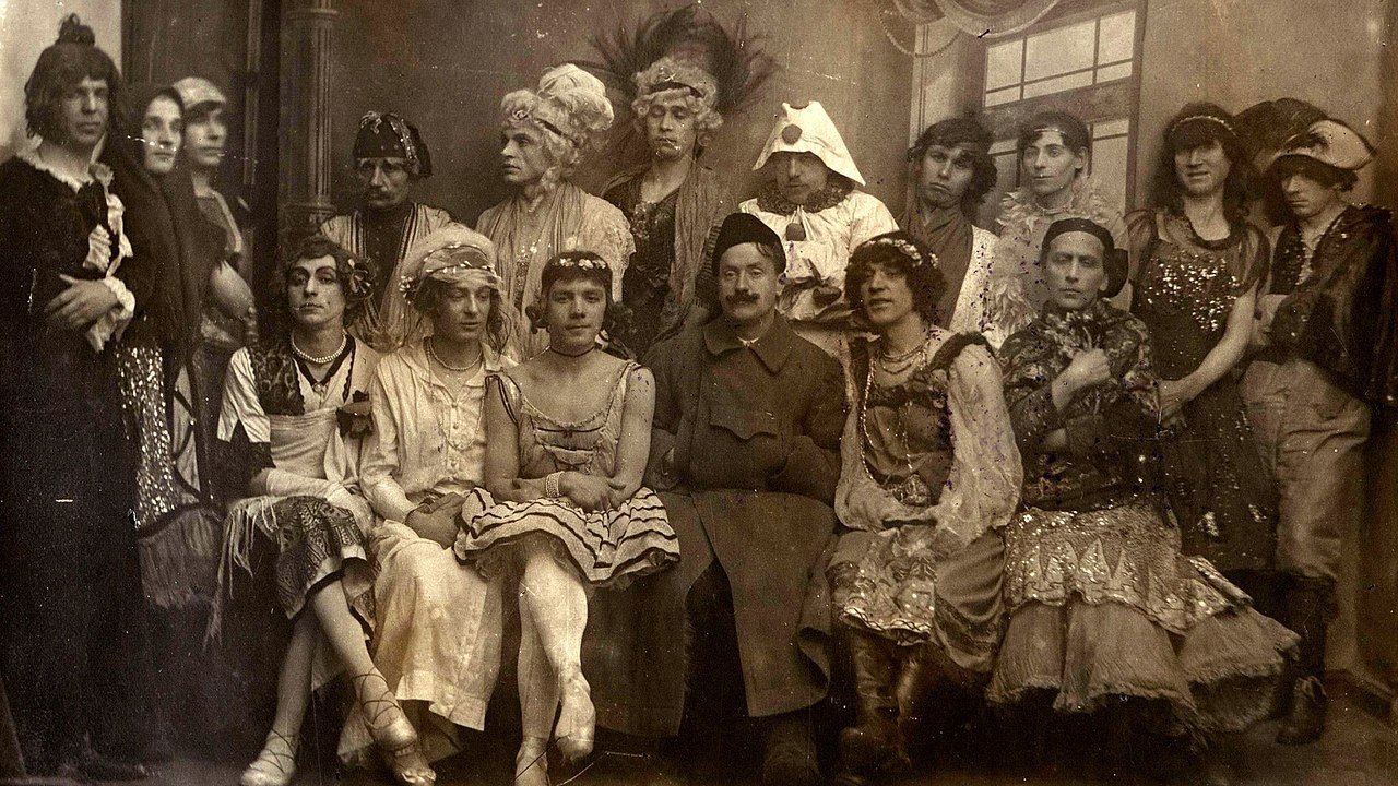Members of an underground gay club in Petrograd in 1921 - Public Domain