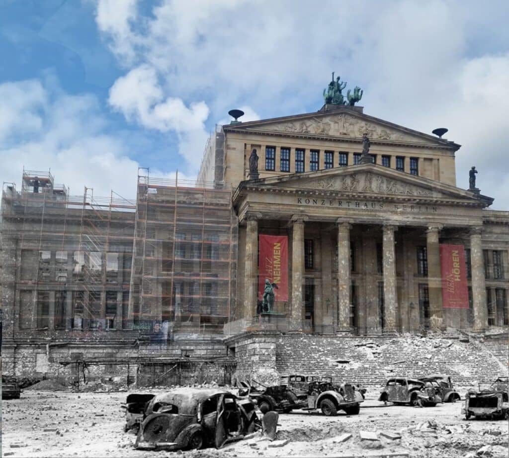 Past/Present photo of Gendarmenmarkt